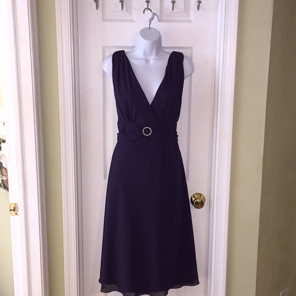 💅 NWT After Six Concord Purple A-line Dress